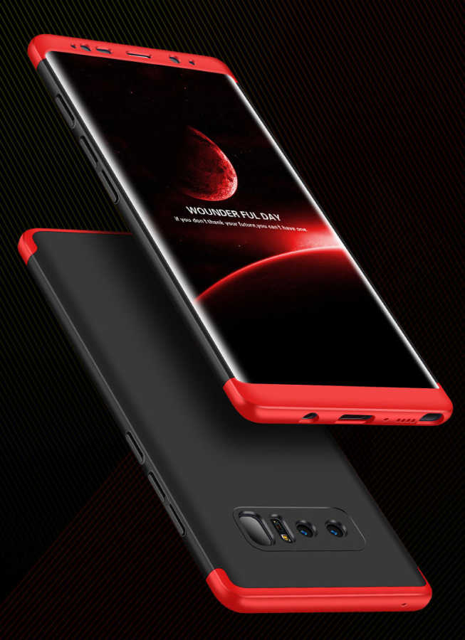 Galaxy Note 8 Kılıf Zore Ays Kapak Kırmızı