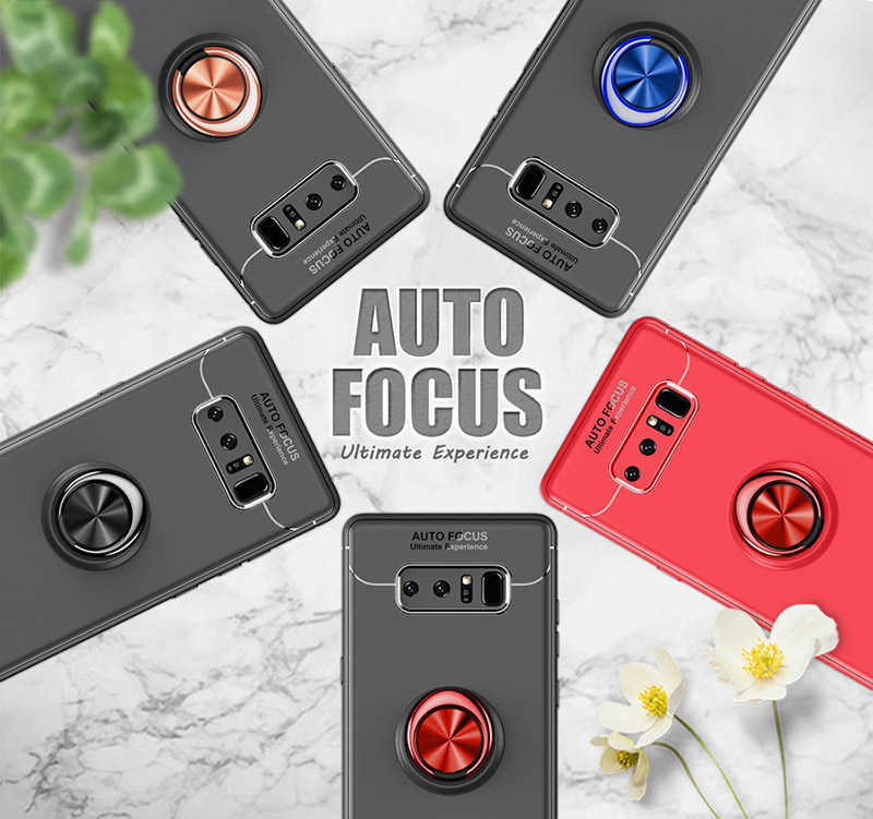 Galaxy Note 8 Kılıf Zore Ravel Silikon Kapak Siyah-Kırmızı