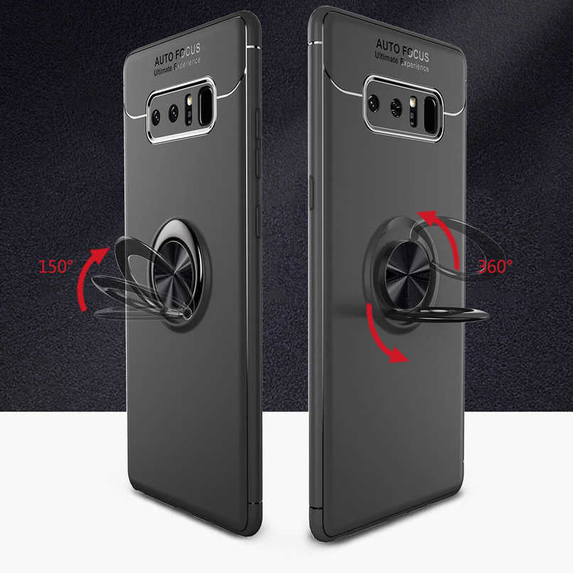 Galaxy Note 8 Kılıf Zore Ravel Silikon Kapak Siyah-Kırmızı