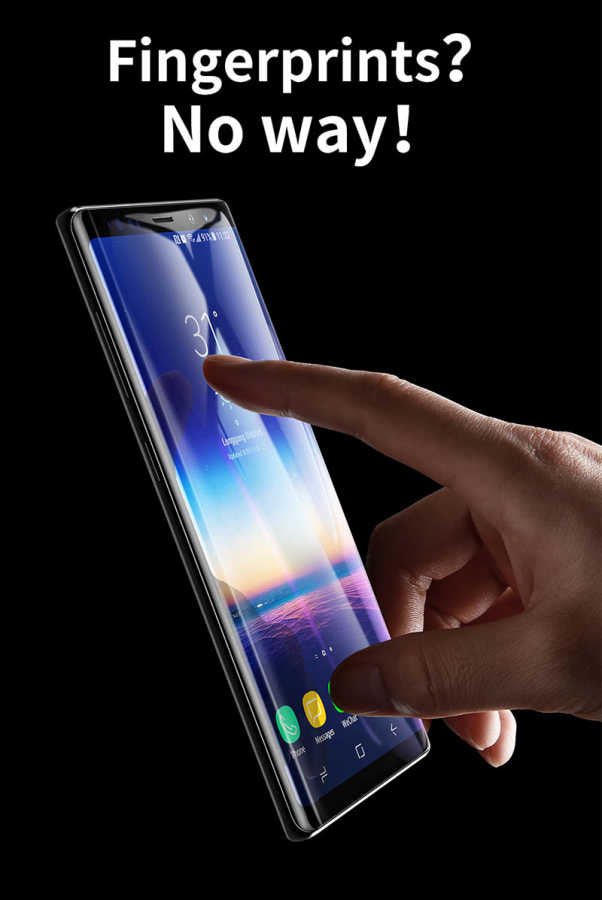 Galaxy Note 9 Zore Full Yapışkanlı Cam Ekran Koruyucu Siyah