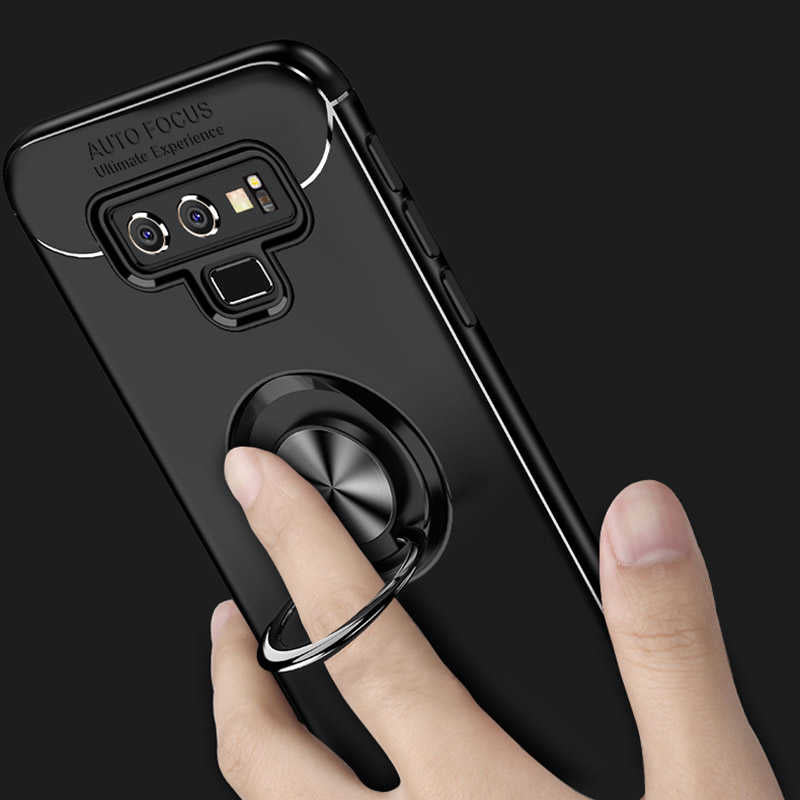 Galaxy Note 9 Kılıf Zore Ravel Silikon Kapak Siyah-Mavi