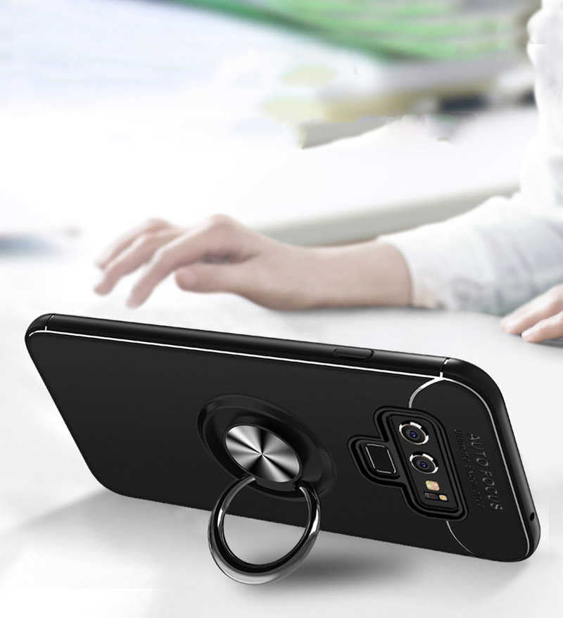 Galaxy Note 9 Kılıf Zore Ravel Silikon Kapak Siyah-Mavi