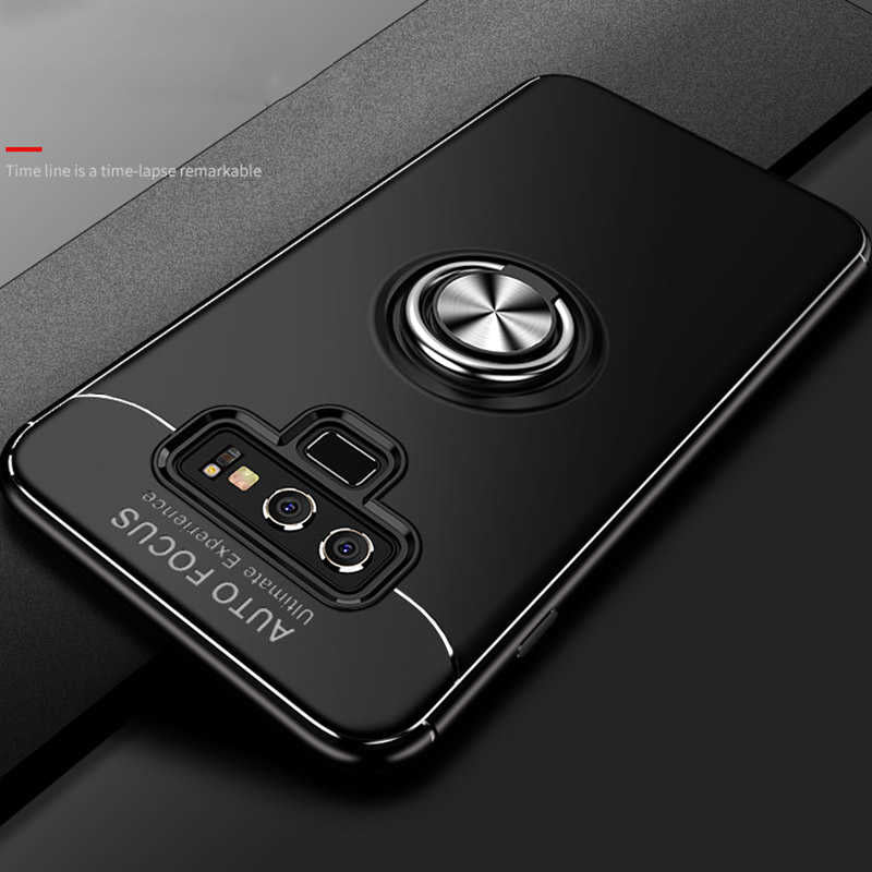 Galaxy Note 9 Kılıf Zore Ravel Silikon Kapak Siyah-Mavi