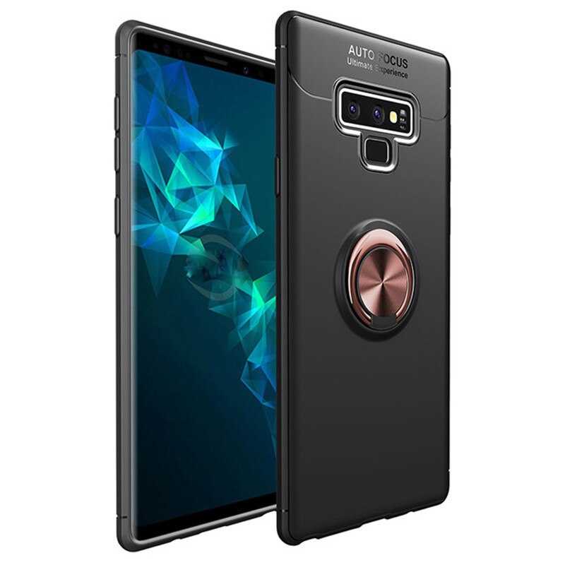 Galaxy Note 9 Kılıf Zore Ravel Silikon Kapak Siyah-Mavi