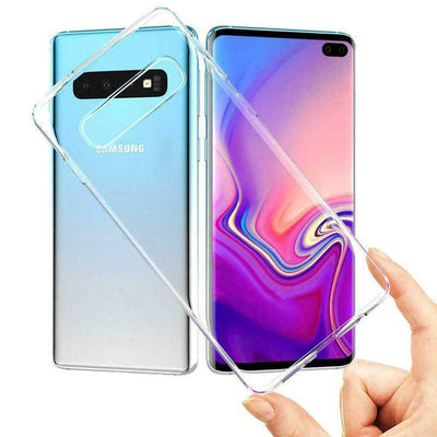 Galaxy S10 Kılıf Zore Süper Silikon Kapak Renksiz