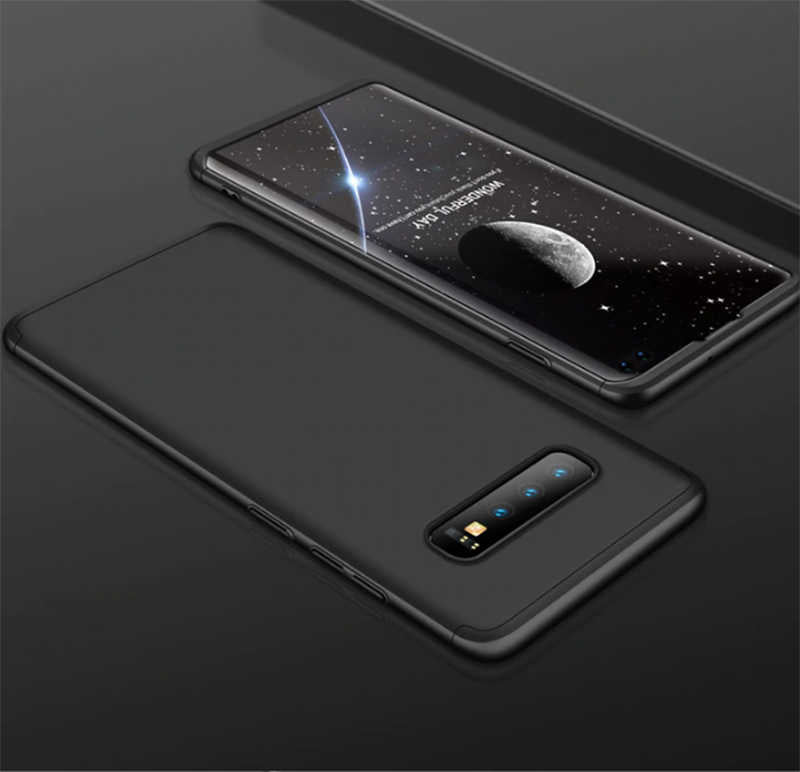 Galaxy S10 Kılıf Zore Ays Kapak Siyah-Kırmızı