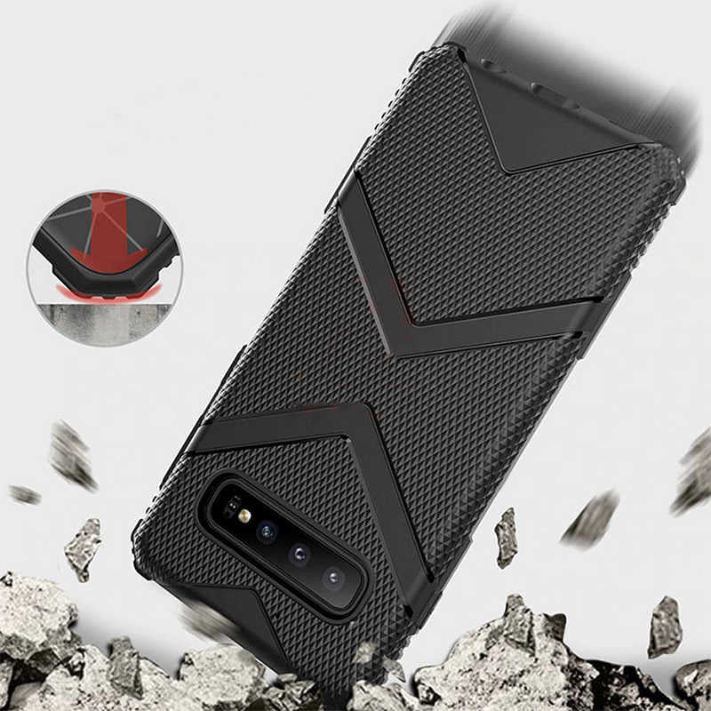 Galaxy S10 Kılıf Zore Hank Silikon Siyah