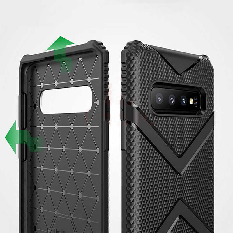 Galaxy S10 Kılıf Zore Hank Silikon Siyah