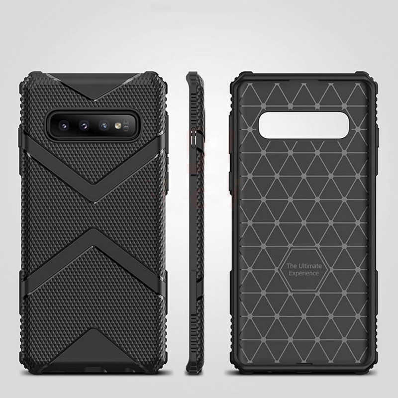 Galaxy S10 Kılıf Zore Hank Silikon Koyu Yeşil