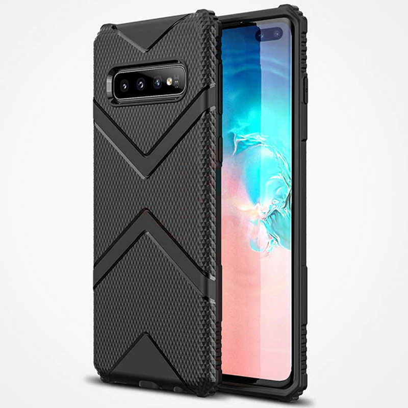 Galaxy S10 Kılıf Zore Hank Silikon Siyah