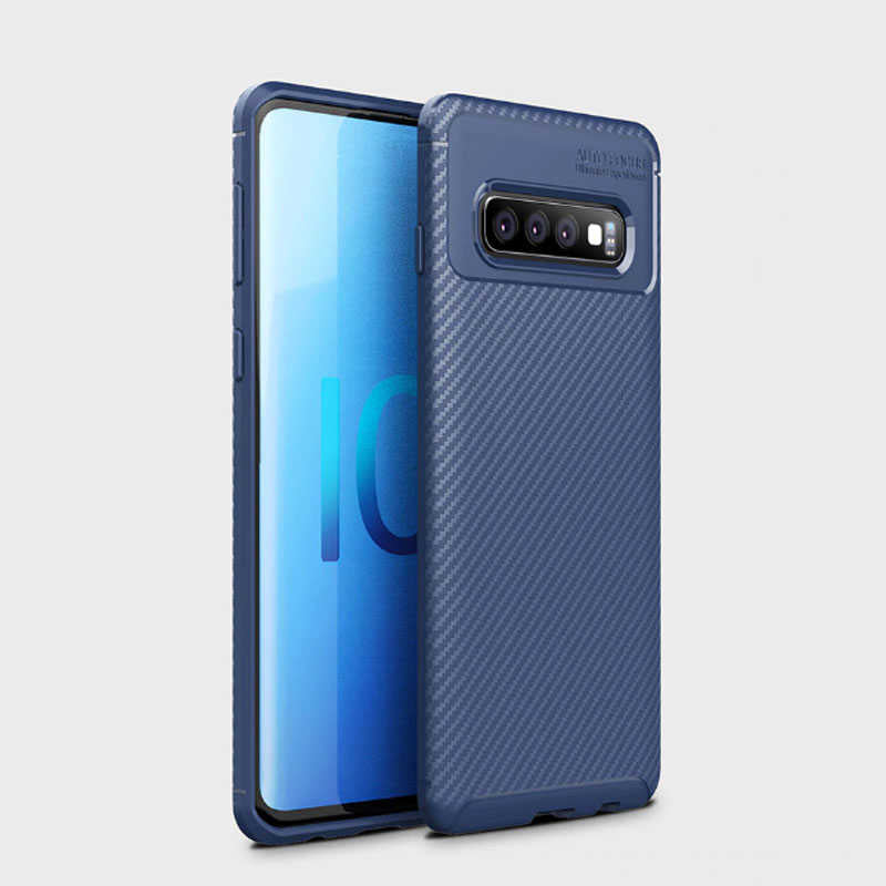 Galaxy S10 Kılıf Zore Negro Silikon Kapak Kahverengi