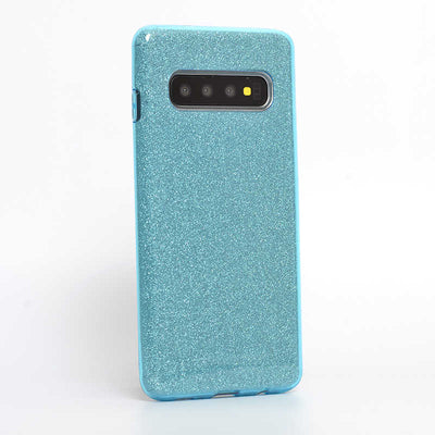 Galaxy S10 Kılıf Zore Shining Silikon Mavi