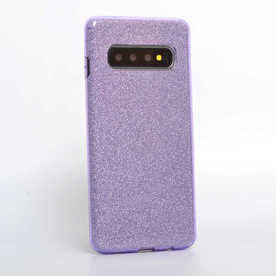 Galaxy S10 Kılıf Zore Shining Silikon Mor