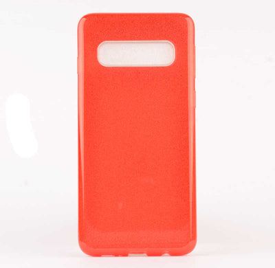 Galaxy S10 Kılıf Zore Shining Silikon Kırmızı