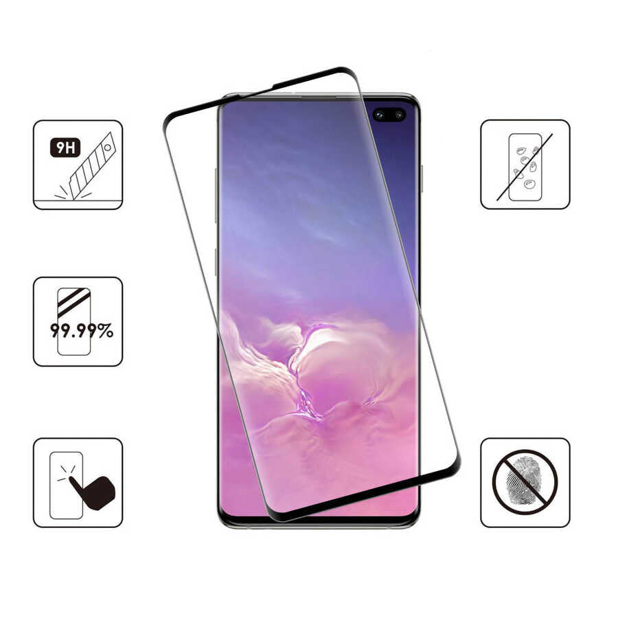 Galaxy S10 Plus Davin Seramik Ekran Koruyucu Siyah