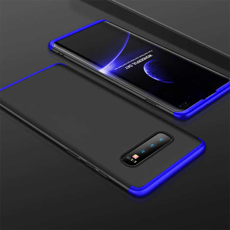 Galaxy S10 Plus Kılıf Zore Ays Kapak Siyah-Mavi