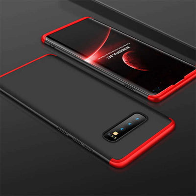 Galaxy S10 Plus Kılıf Zore Ays Kapak Siyah-Kırmızı