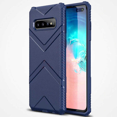 Galaxy S10 Plus Kılıf Zore Hank Silikon Lacivert
