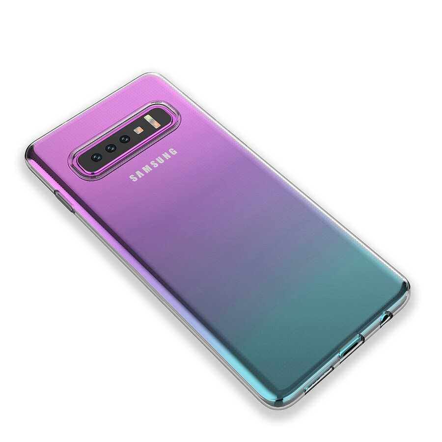 Galaxy S10 Plus Kılıf Zore Kamera Korumalı Süper Silikon Kapak Renksiz