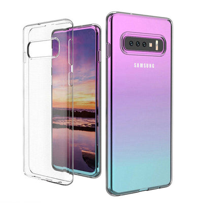 Galaxy S10 Plus Kılıf Zore Kamera Korumalı Süper Silikon Kapak Renksiz