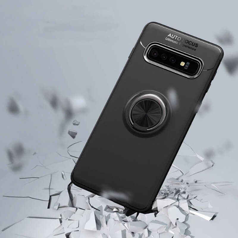 Galaxy S10 Plus Kılıf Zore Ravel Silikon Kapak Siyah