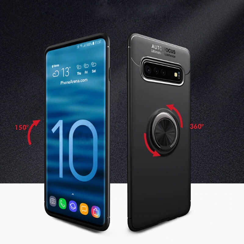 Galaxy S10 Plus Kılıf Zore Ravel Silikon Kapak Kırmızı