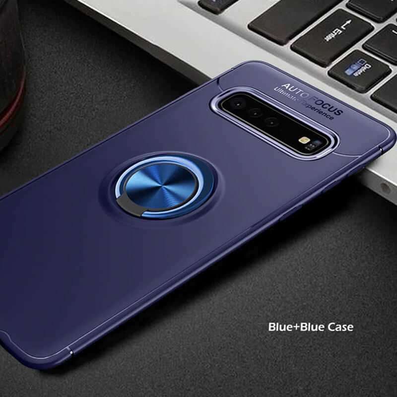 Galaxy S10 Plus Kılıf Zore Ravel Silikon Kapak Mavi