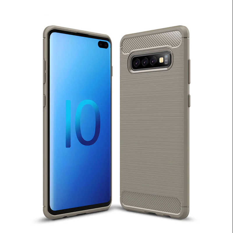 Galaxy S10 Plus Kılıf Zore Room Silikon Kapak Gri