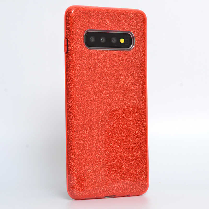 Galaxy S10 Plus Kılıf Zore Shining Silikon Kırmızı