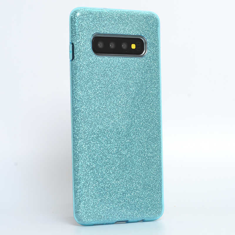Galaxy S10 Plus Kılıf Zore Shining Silikon Mavi