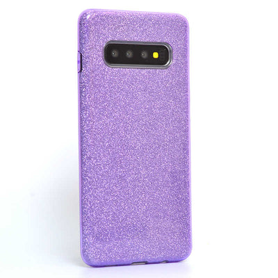 Galaxy S10 Plus Kılıf Zore Shining Silikon Mor