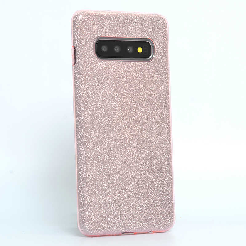 Galaxy S10 Plus Kılıf Zore Shining Silikon Rose Gold