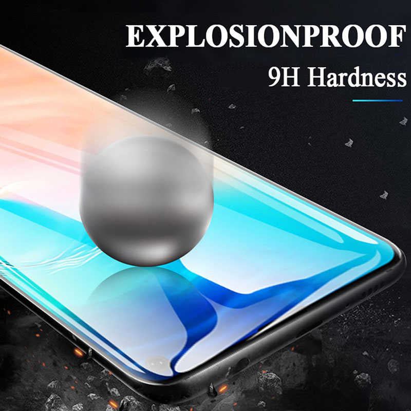 Galaxy S10E Zore Kenarları Kırılmaya Dayanıklı Cam Ekran Koruyucu Siyah