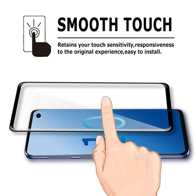 Galaxy S10E Zore Kenarları Kırılmaya Dayanıklı Cam Ekran Koruyucu Siyah