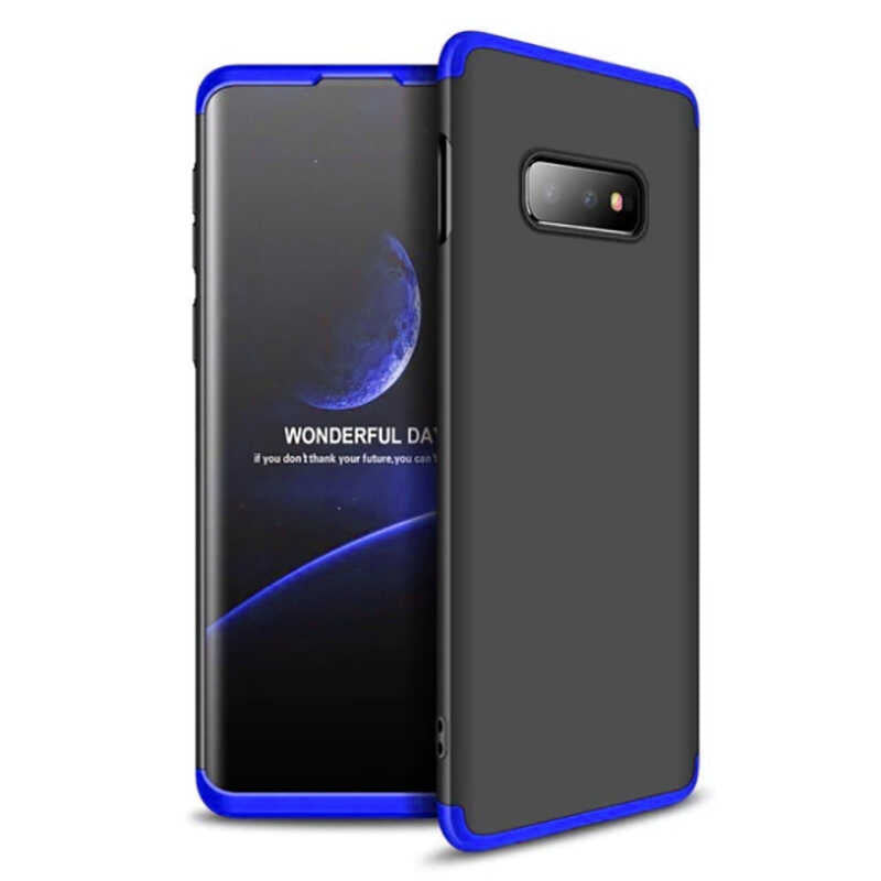 Galaxy S10E Kılıf Zore Ays Kapak Siyah-Mavi