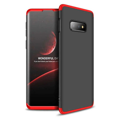Galaxy S10E Kılıf Zore Ays Kapak Siyah-Kırmızı