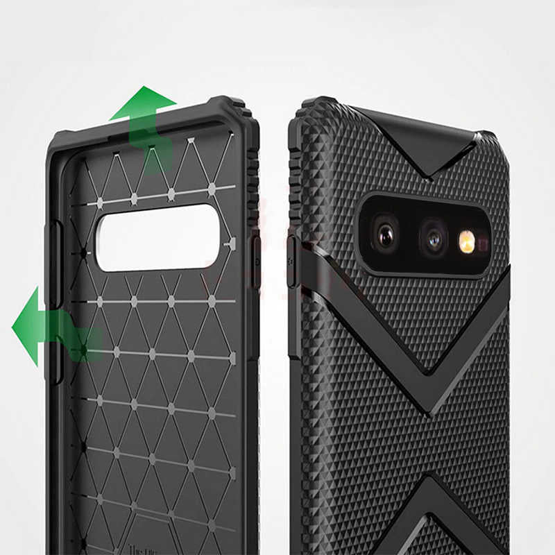 Galaxy S10E Kılıf Zore Hank Silikon Lacivert