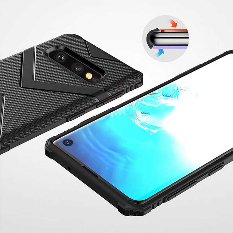 Galaxy S10E Kılıf Zore Hank Silikon Lacivert