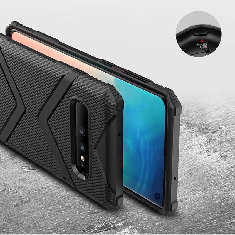 Galaxy S10E Kılıf Zore Hank Silikon Lacivert