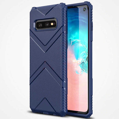 Galaxy S10E Kılıf Zore Hank Silikon Lacivert