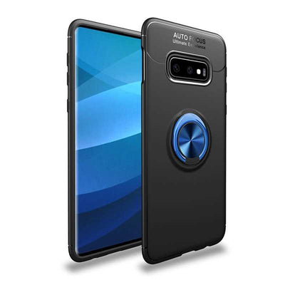 Galaxy S10E Kılıf Zore Ravel Silikon Kapak Siyah-Rose Gold