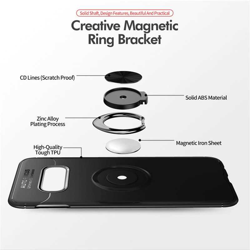 Galaxy S10E Kılıf Zore Ravel Silikon Kapak Siyah-Kırmızı