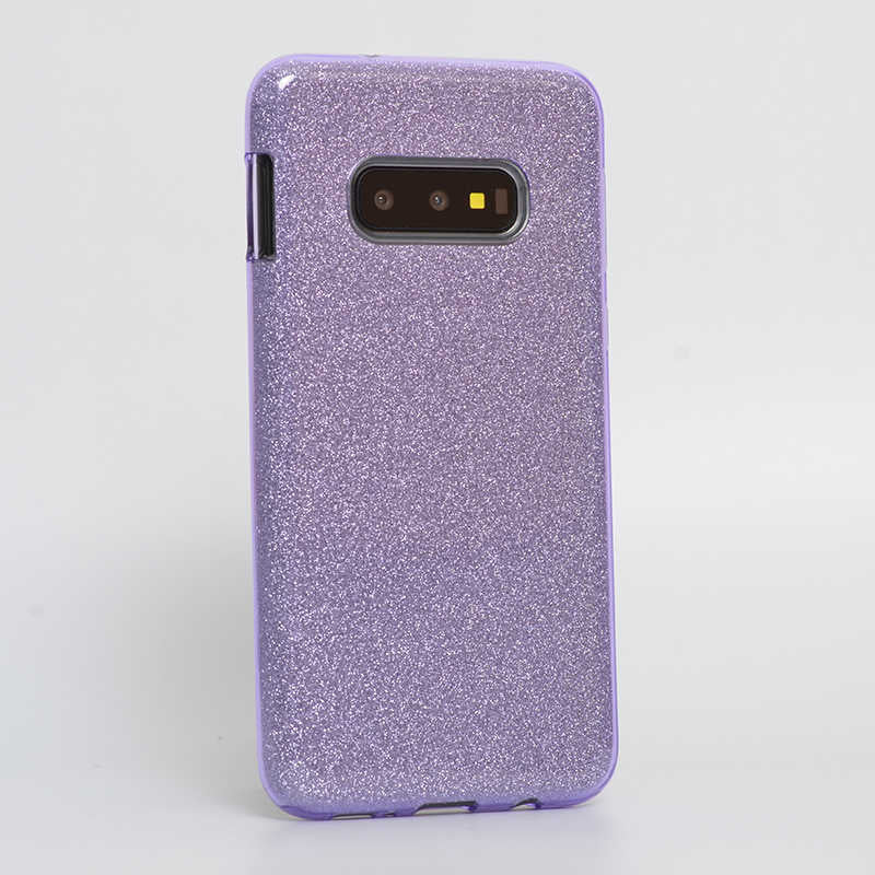 Galaxy S10E Kılıf Zore Shining Silikon Gümüş