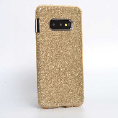 Galaxy S10E Kılıf Zore Shining Silikon Gold