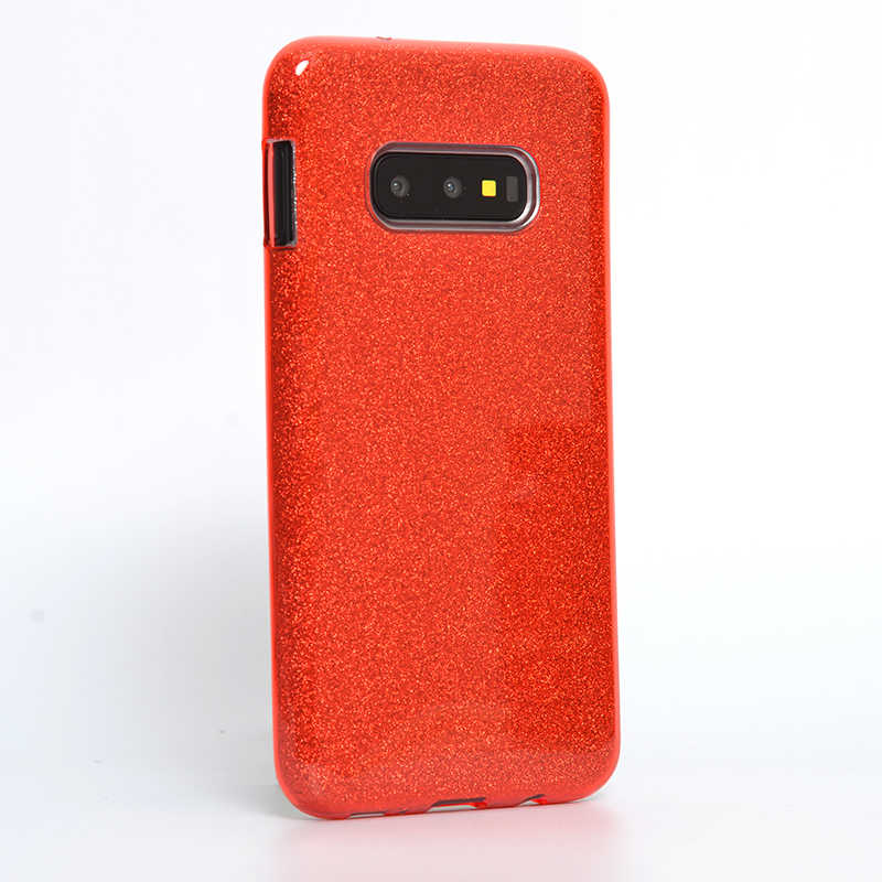 Galaxy S10E Kılıf Zore Shining Silikon Kırmızı