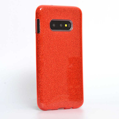 Galaxy S10E Kılıf Zore Shining Silikon Kırmızı