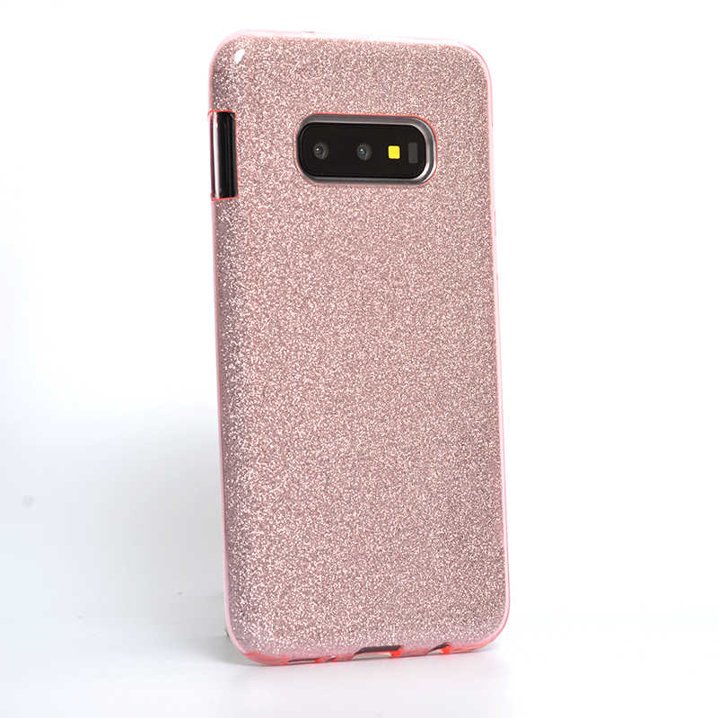 Galaxy S10E Kılıf Zore Shining Silikon Rose Gold