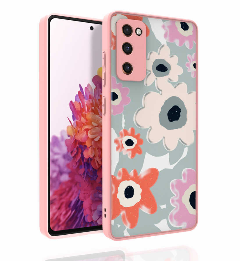 Galaxy S20 FE Kılıf Desenli Kamera Korumalı Parlak Zore Nora Kapak NO5