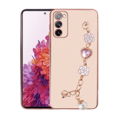 Galaxy S20 FE Kılıf El Tutamaçlı Kamera Korumalı Zore Taka Silikon Kapak Pembe