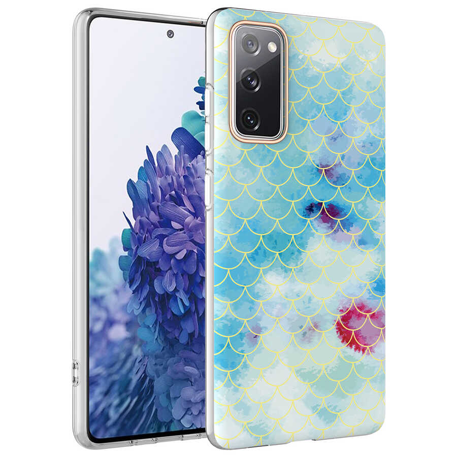 Galaxy S20 FE Kılıf Zore Bella Kapak Mavi